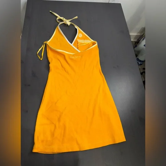 Y2k Pepe Jeans Yellow Halter Dress - Picture 13 of 14